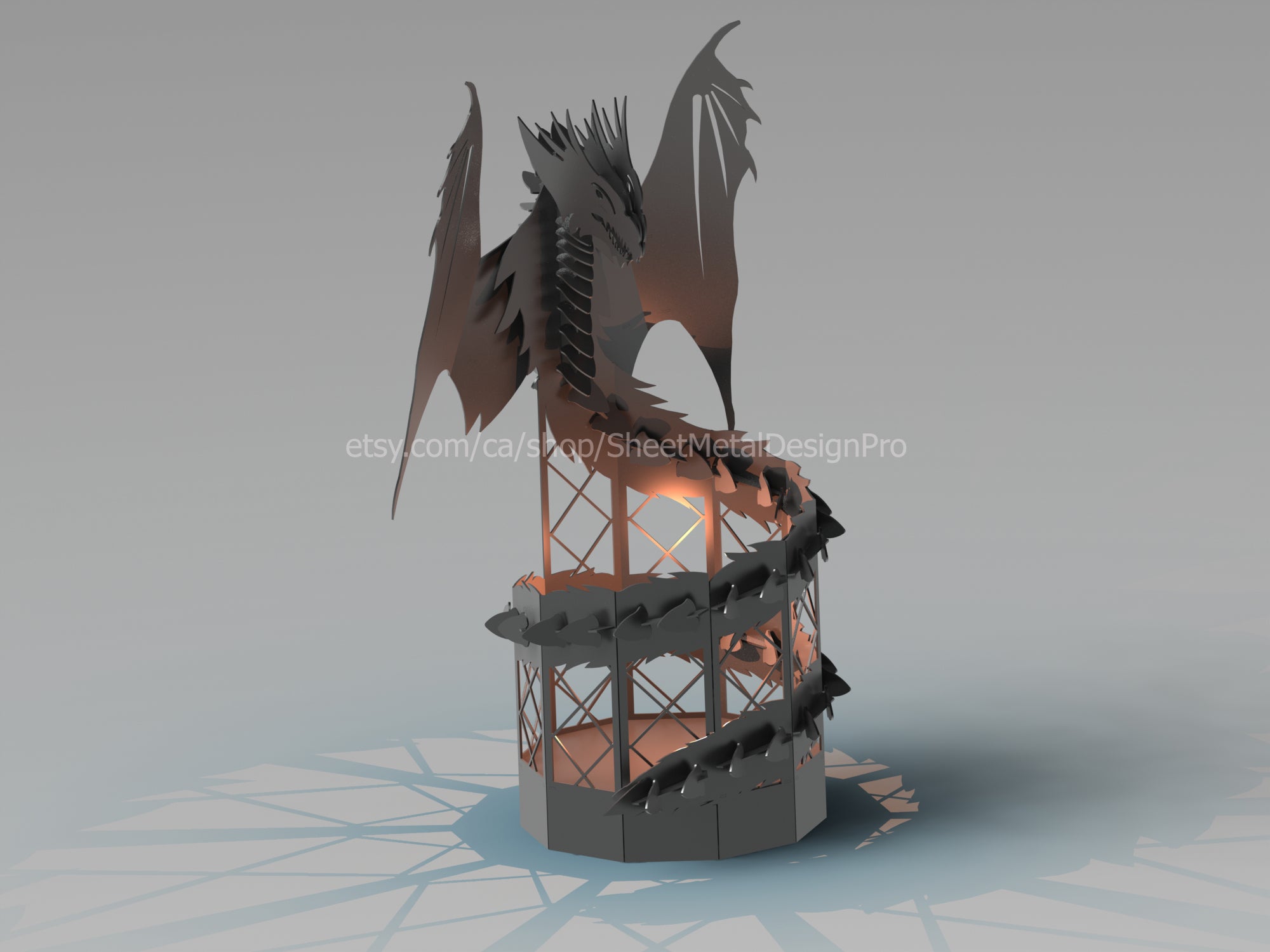 3D Dragon Firepit