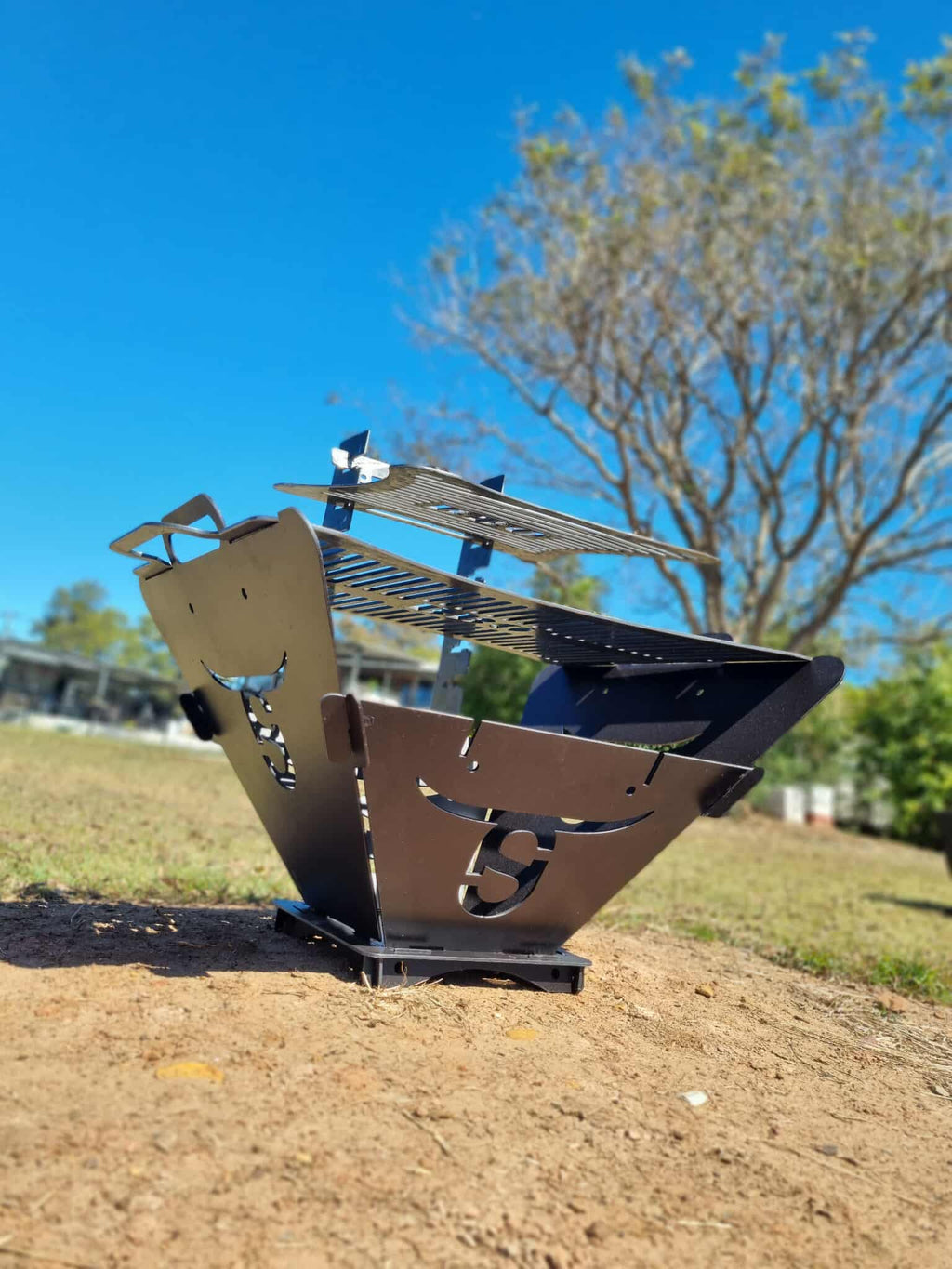 JB Hi-Low Outdoor Compact Firepit/BBQ