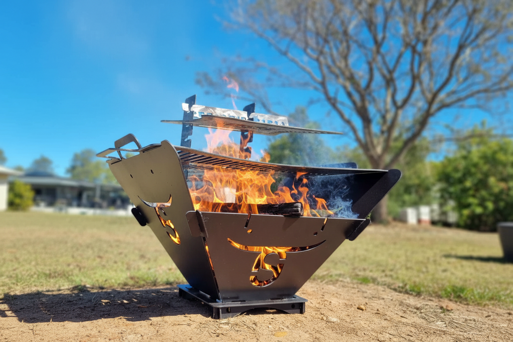 JB Hi-Low Outdoor Compact Firepit/BBQ