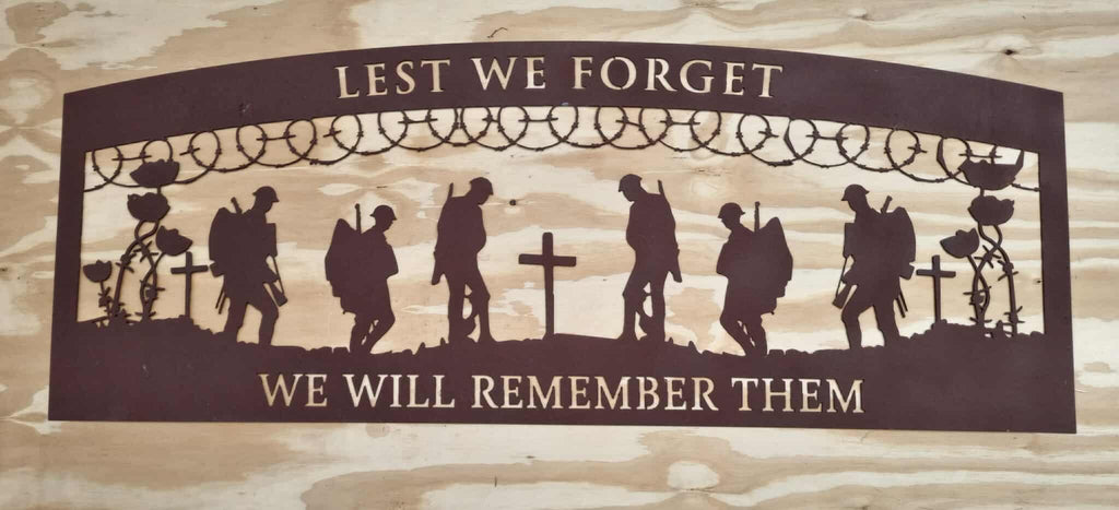 Lest We Forget We Remember Them Metal Art