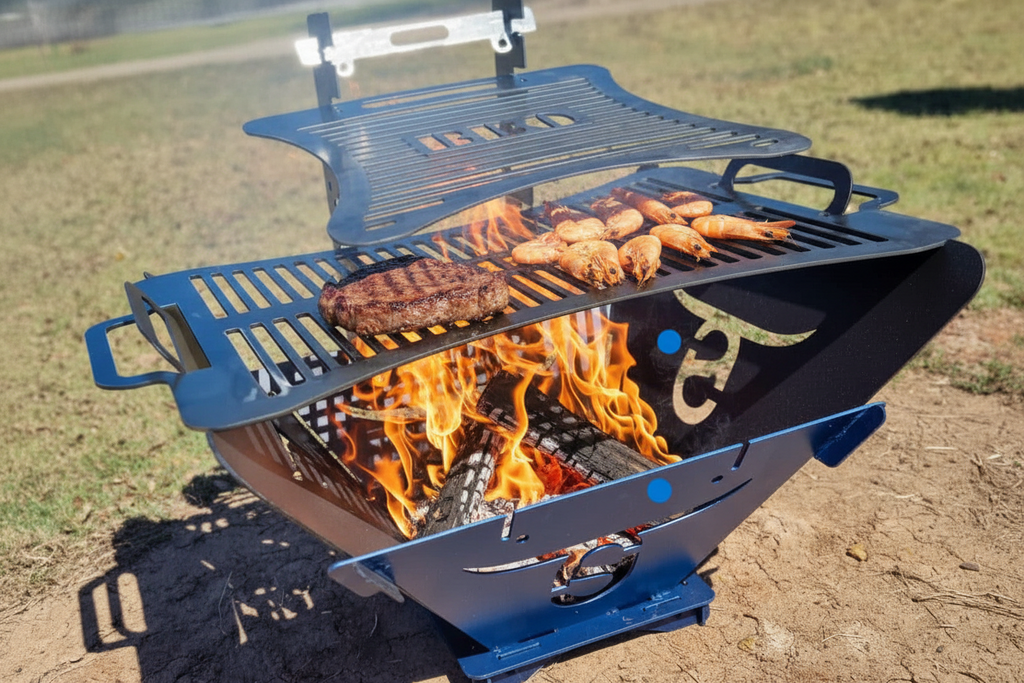 JB Hi-Low Outdoor Compact Firepit/BBQ