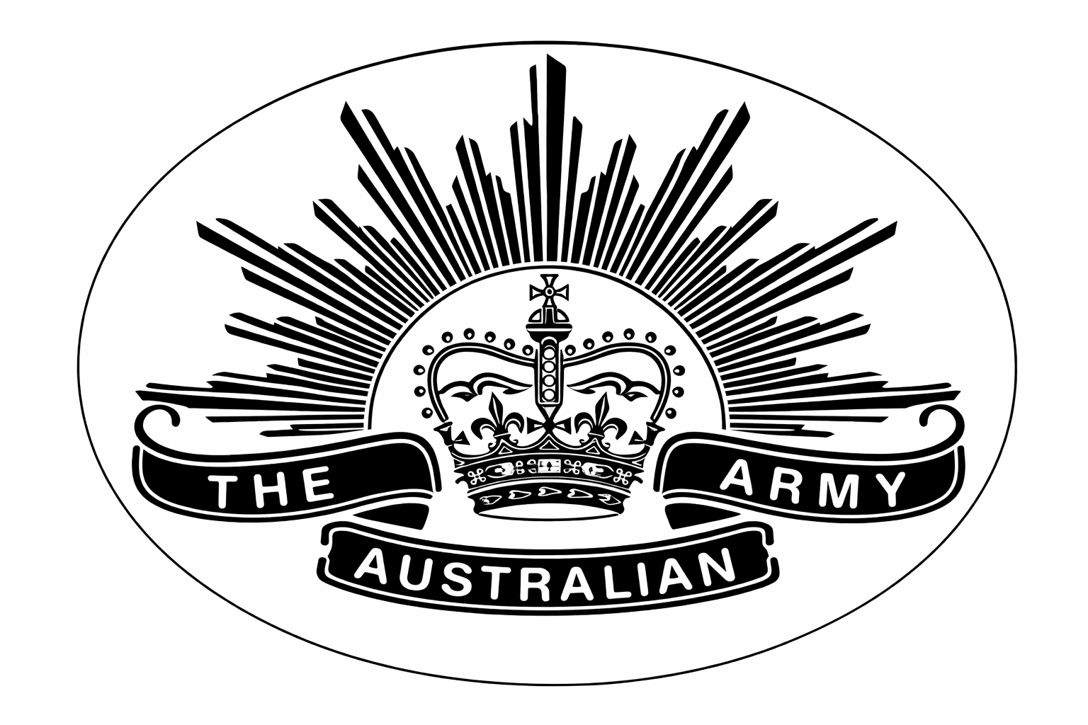 Australian Army Rising Sun Metal Art