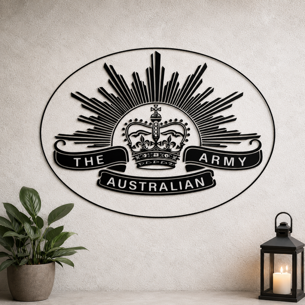 Australian Army Rising Sun Metal Art