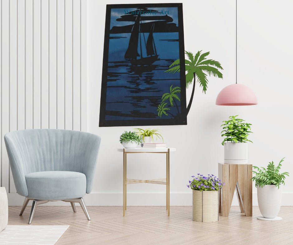 Sailing Boat Ocean Scene
