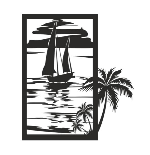 Sailing Boat Ocean Scene