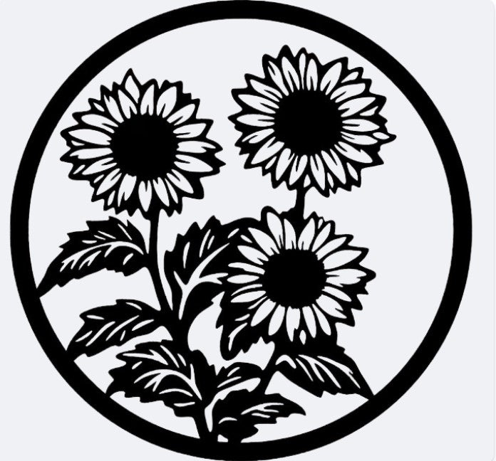 Bunch Sunflowers in Circle