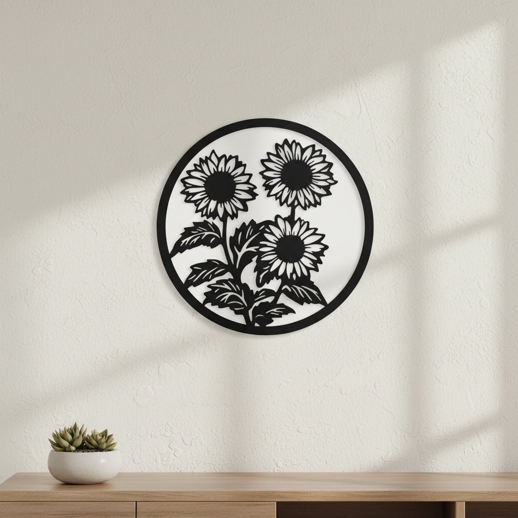 Bunch Sunflowers in Circle