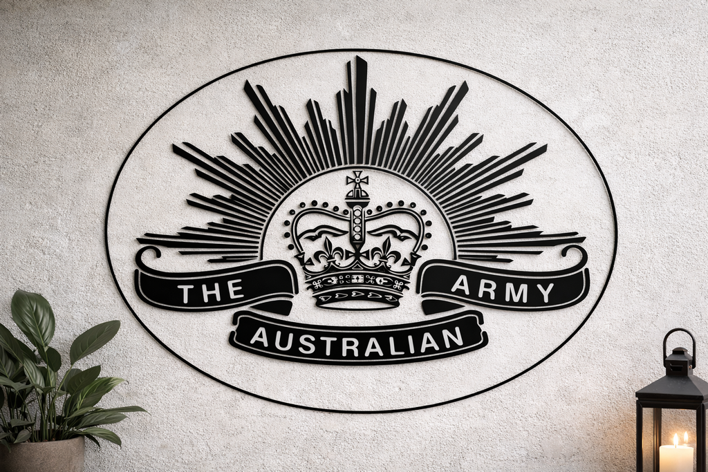 Australian Army Rising Sun Metal Art