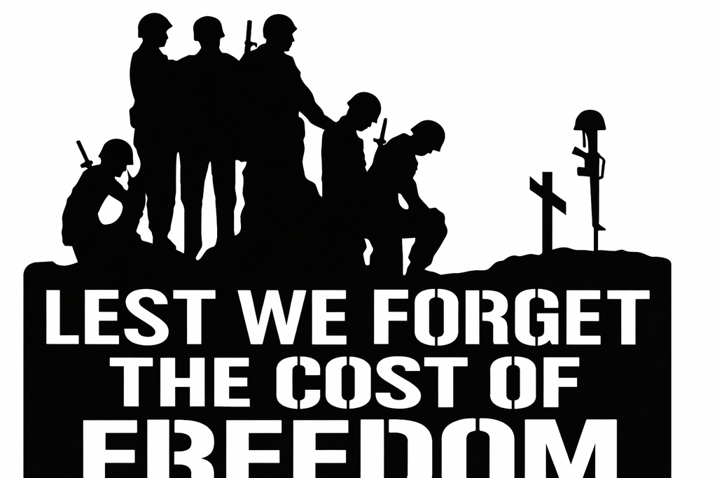 Lest We Forget The Cost of Freedom Metal Art