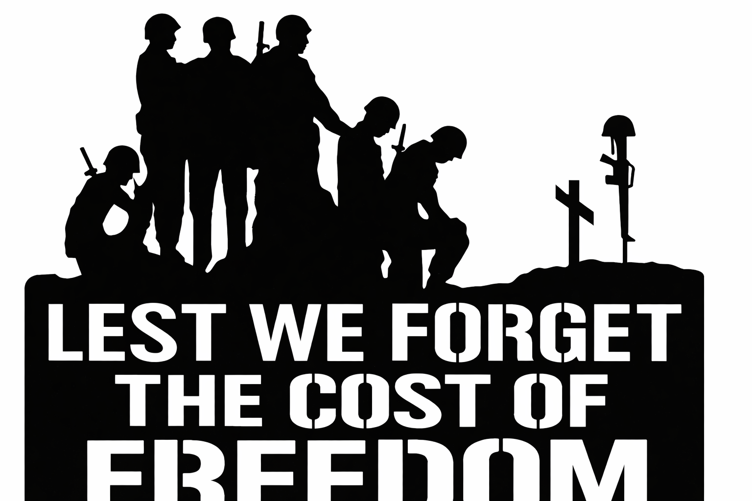 Lest We Forget The Cost of Freedom Metal Art