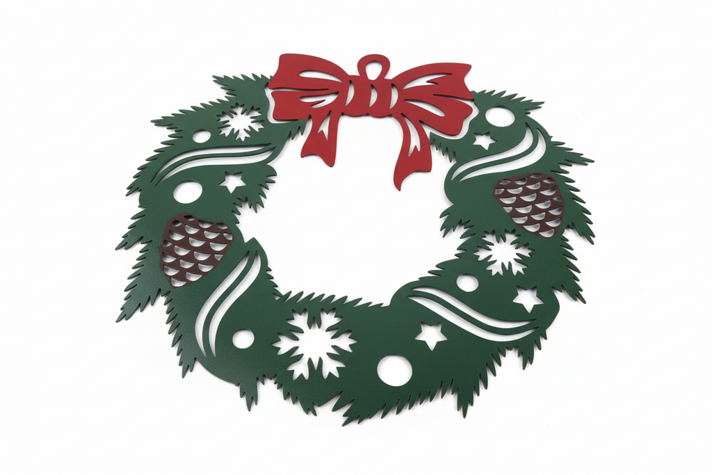Christmas Wreath Metal Art