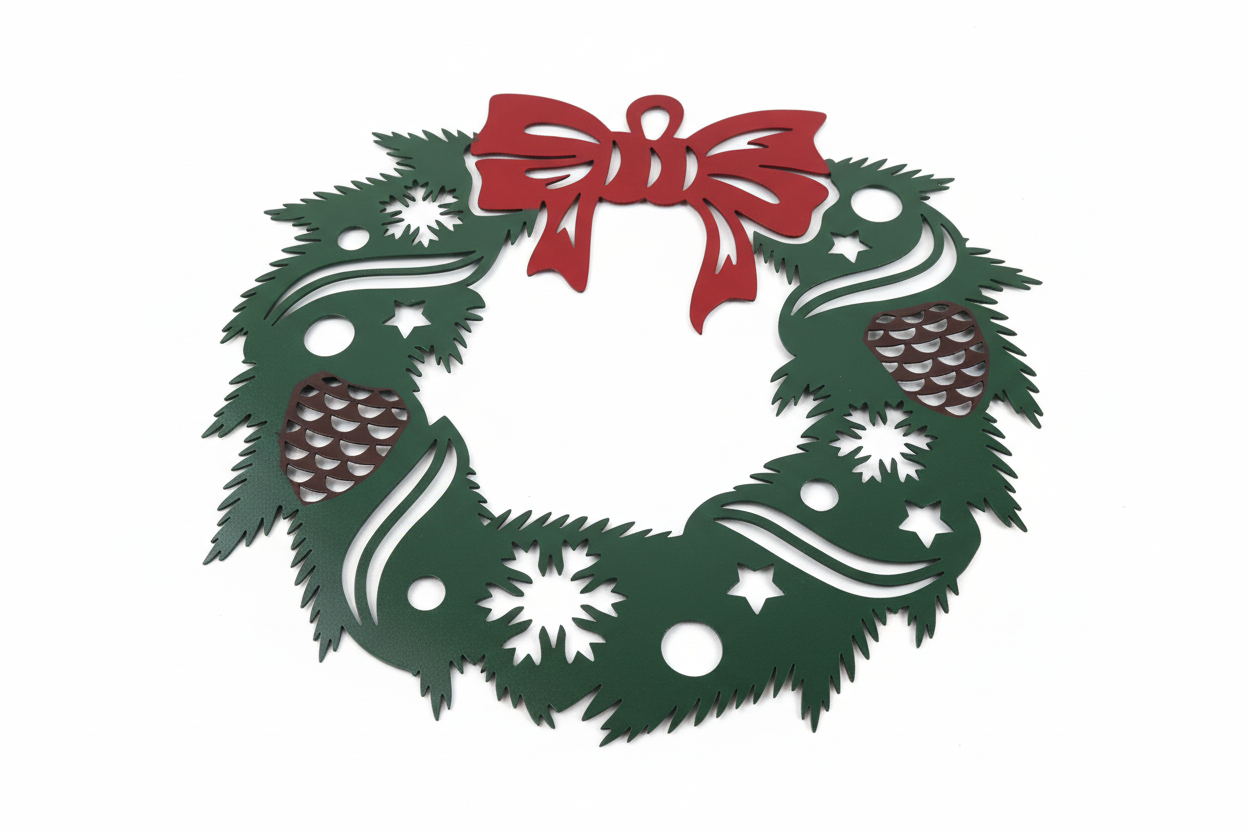 Christmas Wreath Metal Art