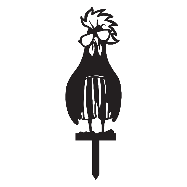 Cool Chicken with Sunglasses Garden Stake