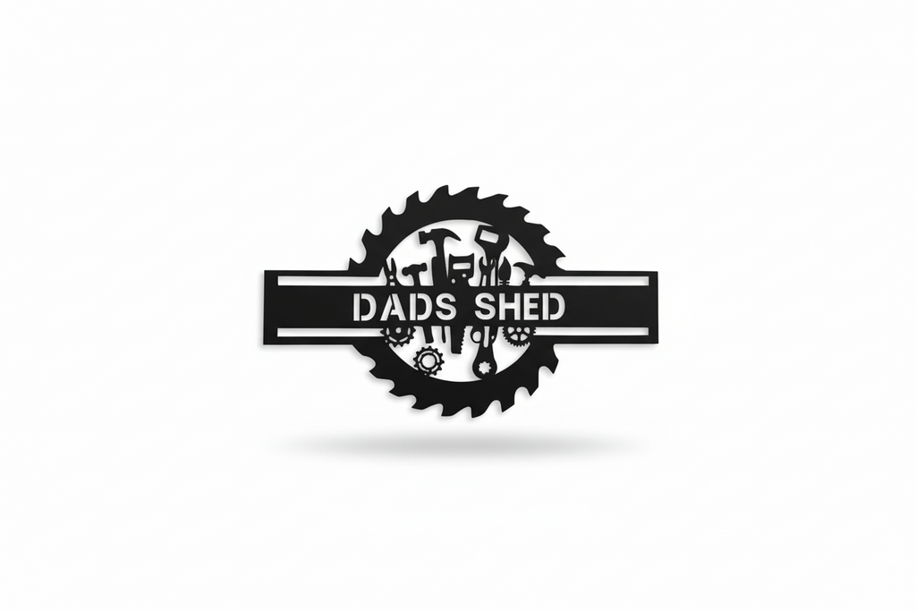 Dad's Shed Sign Metal Art - 901mm x 536mm