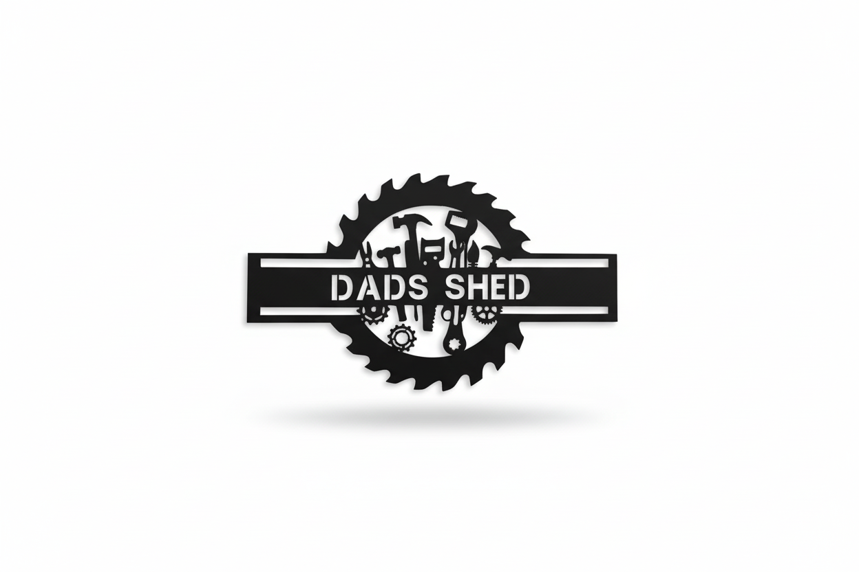 Dad's Shed Sign Metal Art - 901mm x 536mm