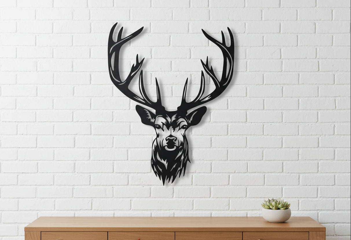 Deer Head Metal Art