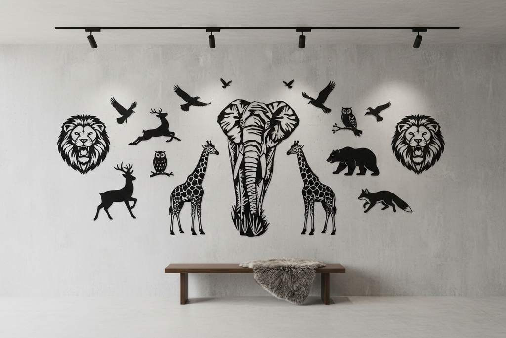 Elephant Metal Art