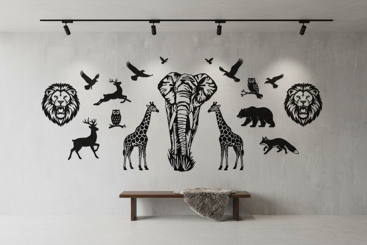 Elephant Metal Art
