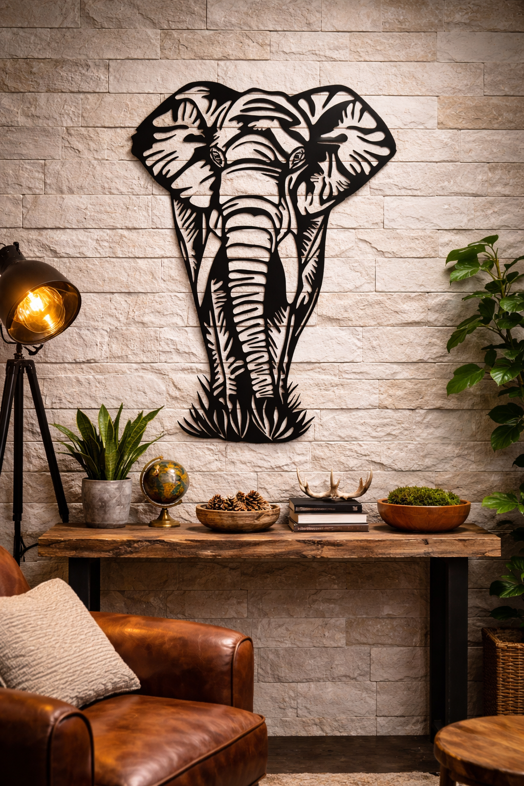 Elephant Metal Art