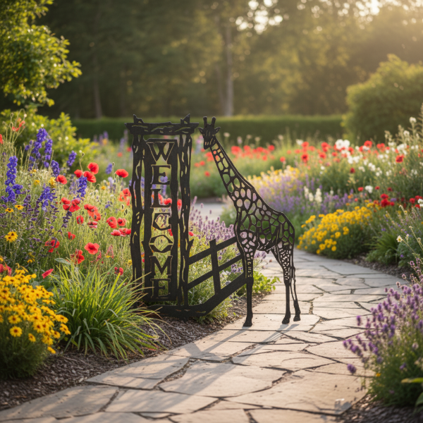 Personalised Giraffe Welcome Sign