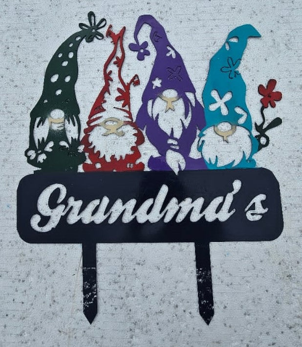 4 Gnome Grandma Garden Stake