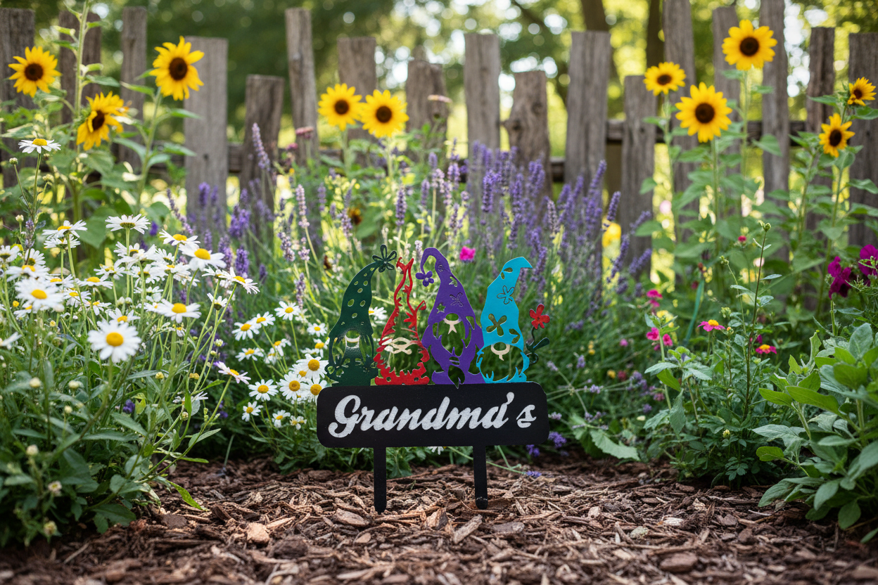 4 Gnome Grandma Garden Stake