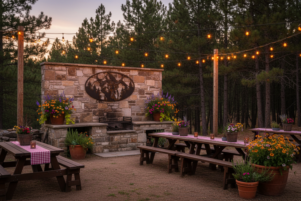 Highland Cow in the Mountains Metal Art