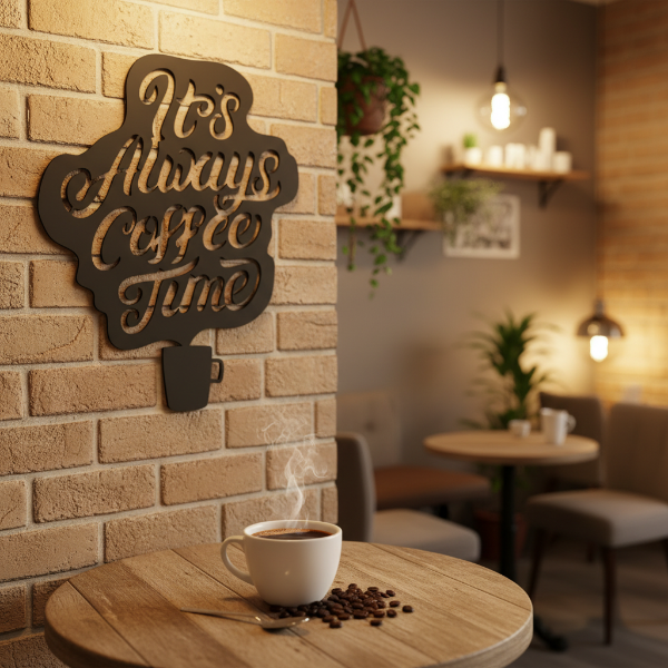 It's Always Coffee Time Metal Art