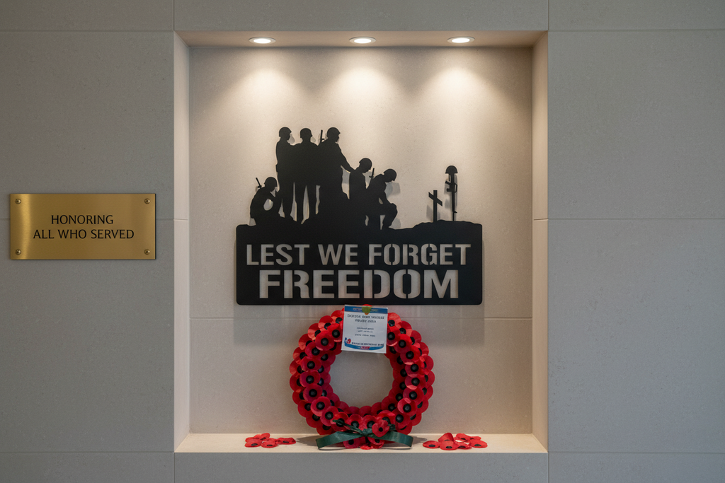 Lest We Forget The Cost of Freedom Metal Art