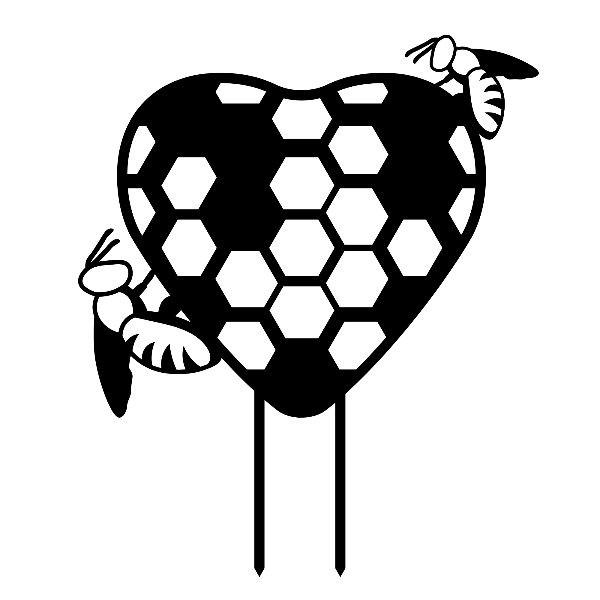 Love Bees Garden Stake