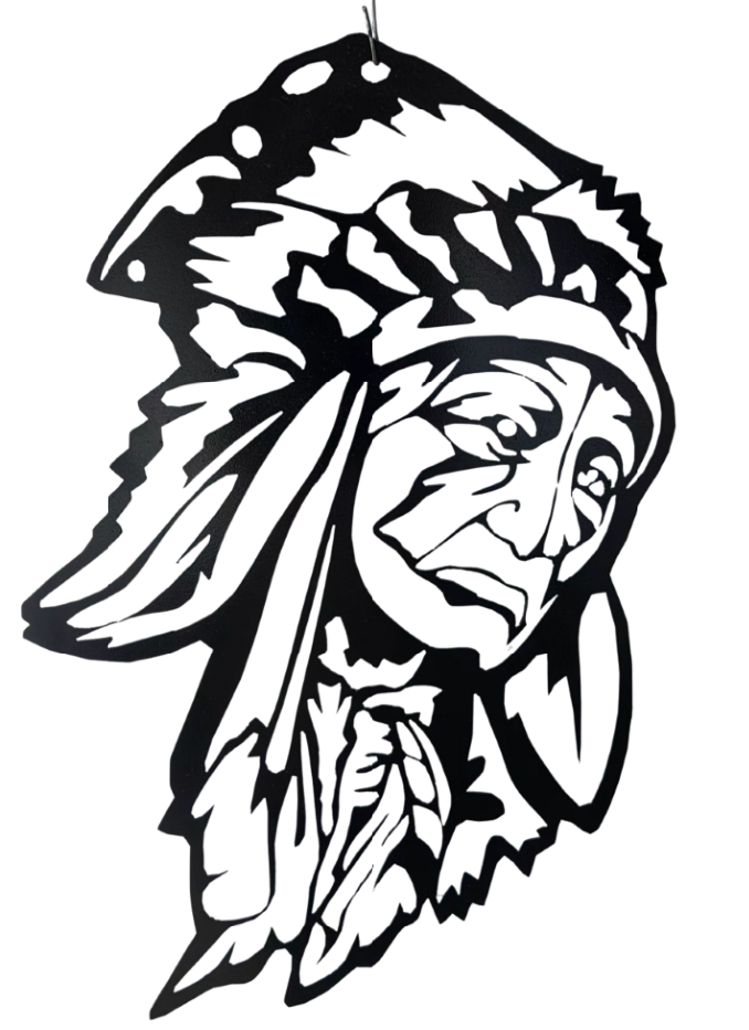 Indian Head Metal Art