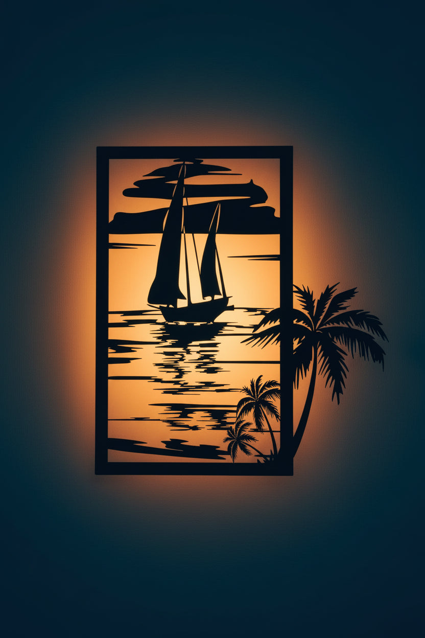 Sailing Boat Ocean Scene
