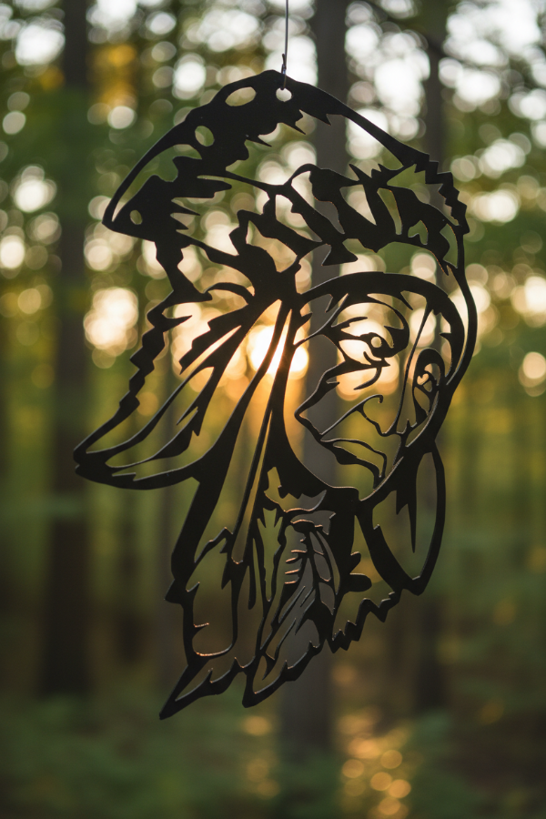 Indian Head Metal Art