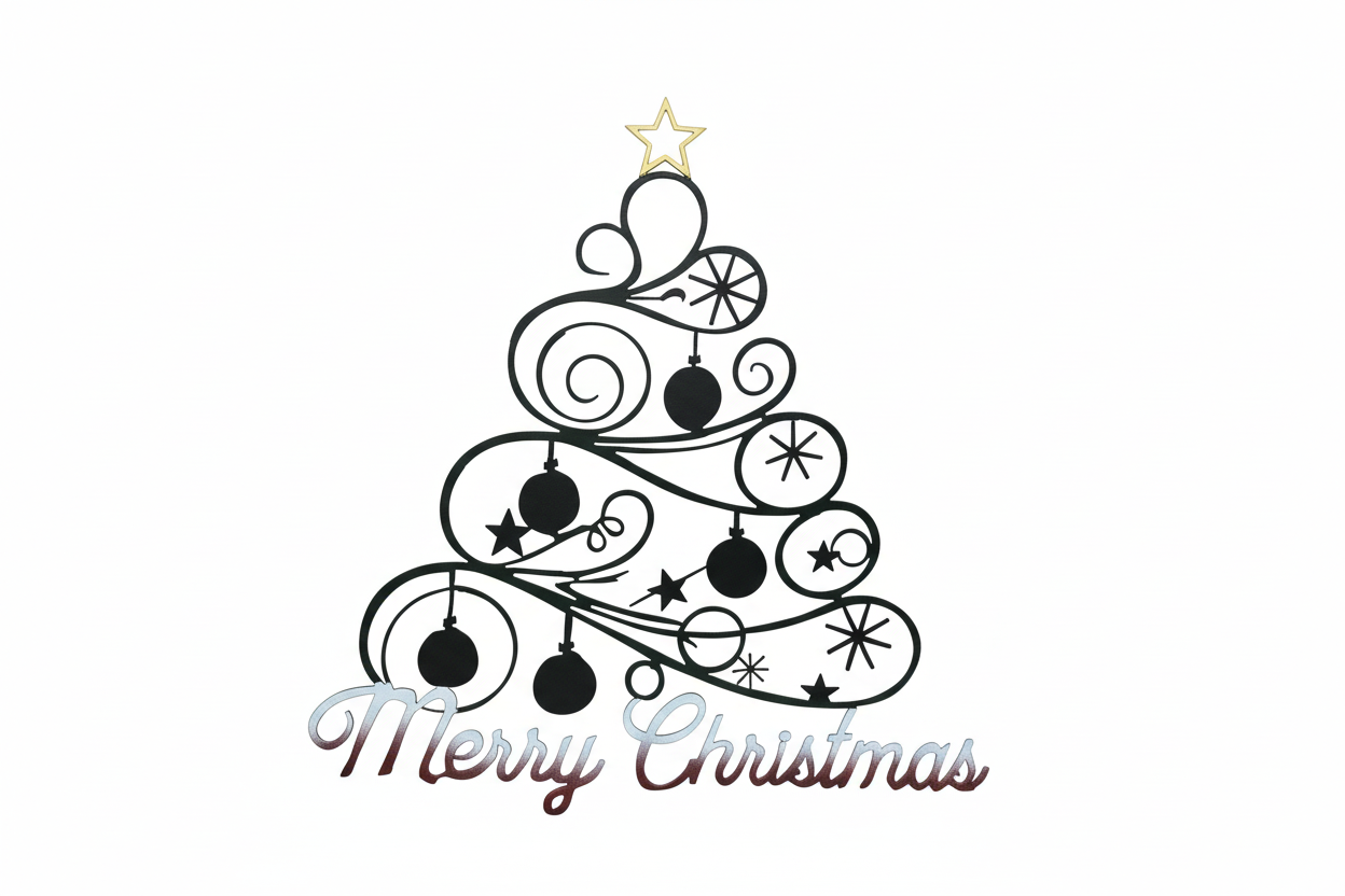 Christmas Tree Metal Art