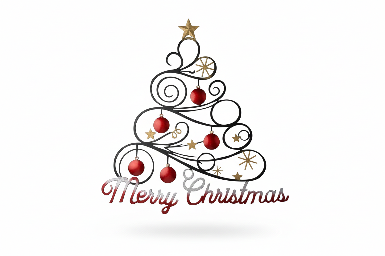 Christmas Tree Metal Art