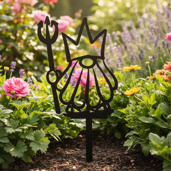 Garden Gnome Poseidon Stake