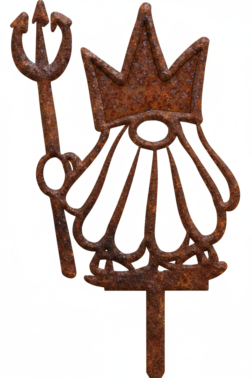 Garden Gnome Poseidon Stake