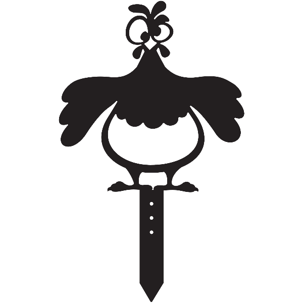 Flying Chicken Garden Stake
