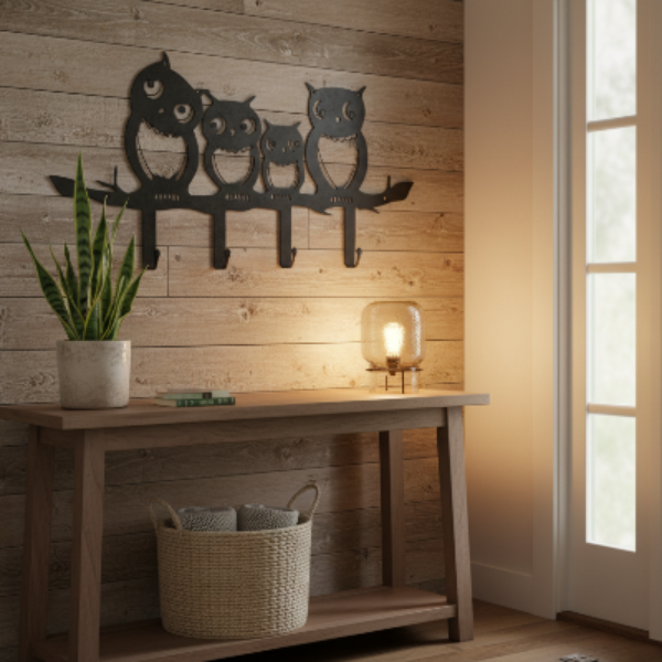 Owl Key Holder/Coat Rack