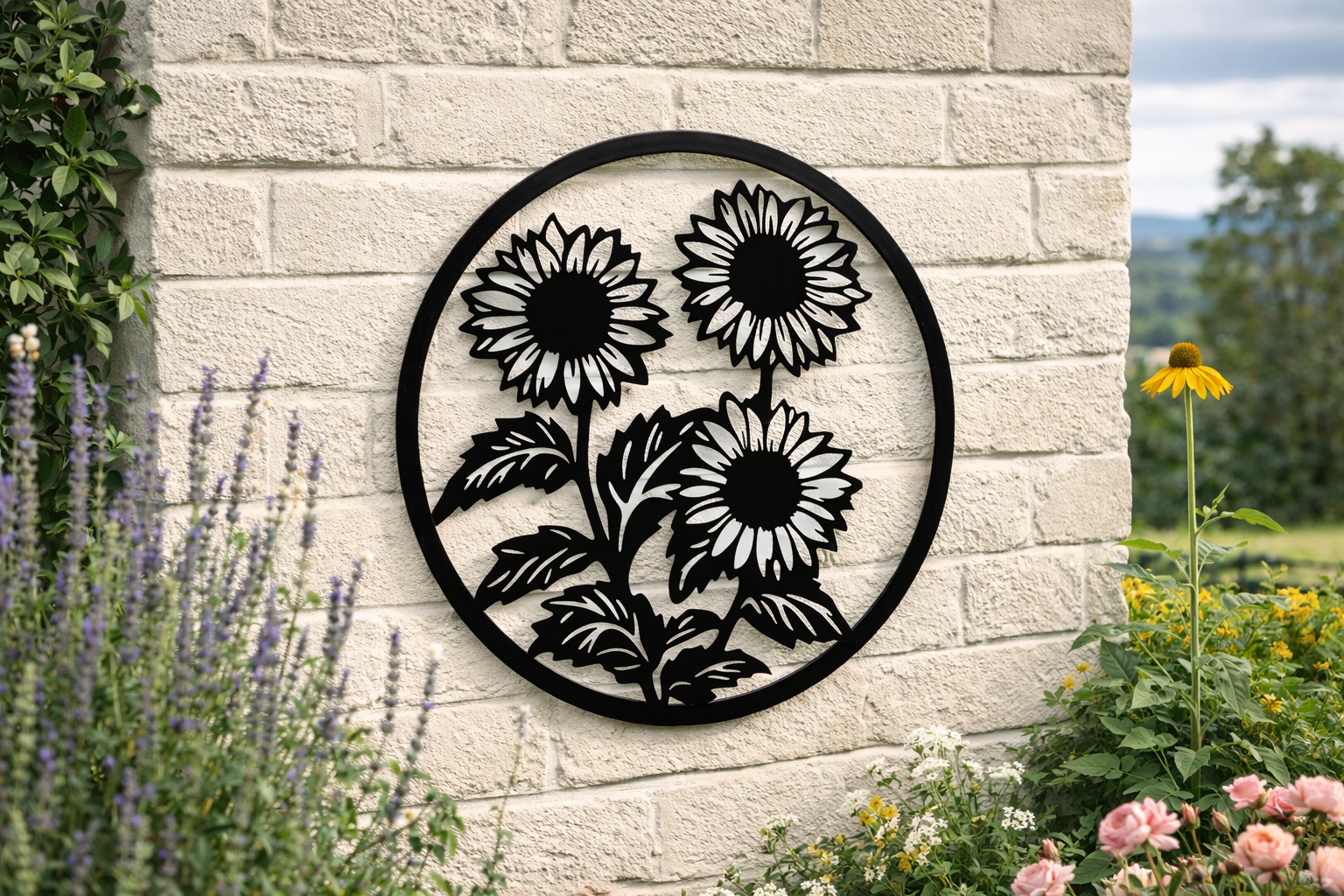 Bunch Sunflowers in Circle
