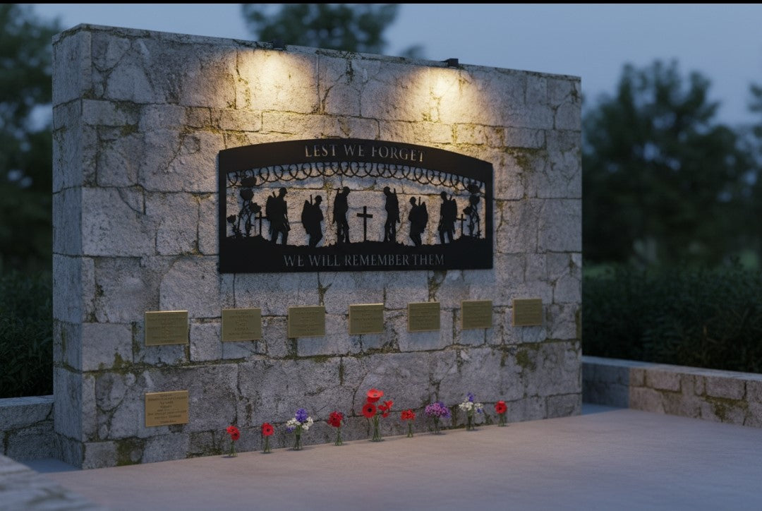 Lest We Forget We Remember Them Metal Art