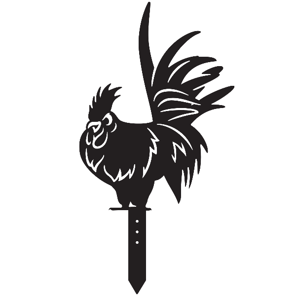 Rooster Garden Stake