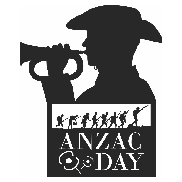 Anzac Soldier Playing Bugle Metal Art