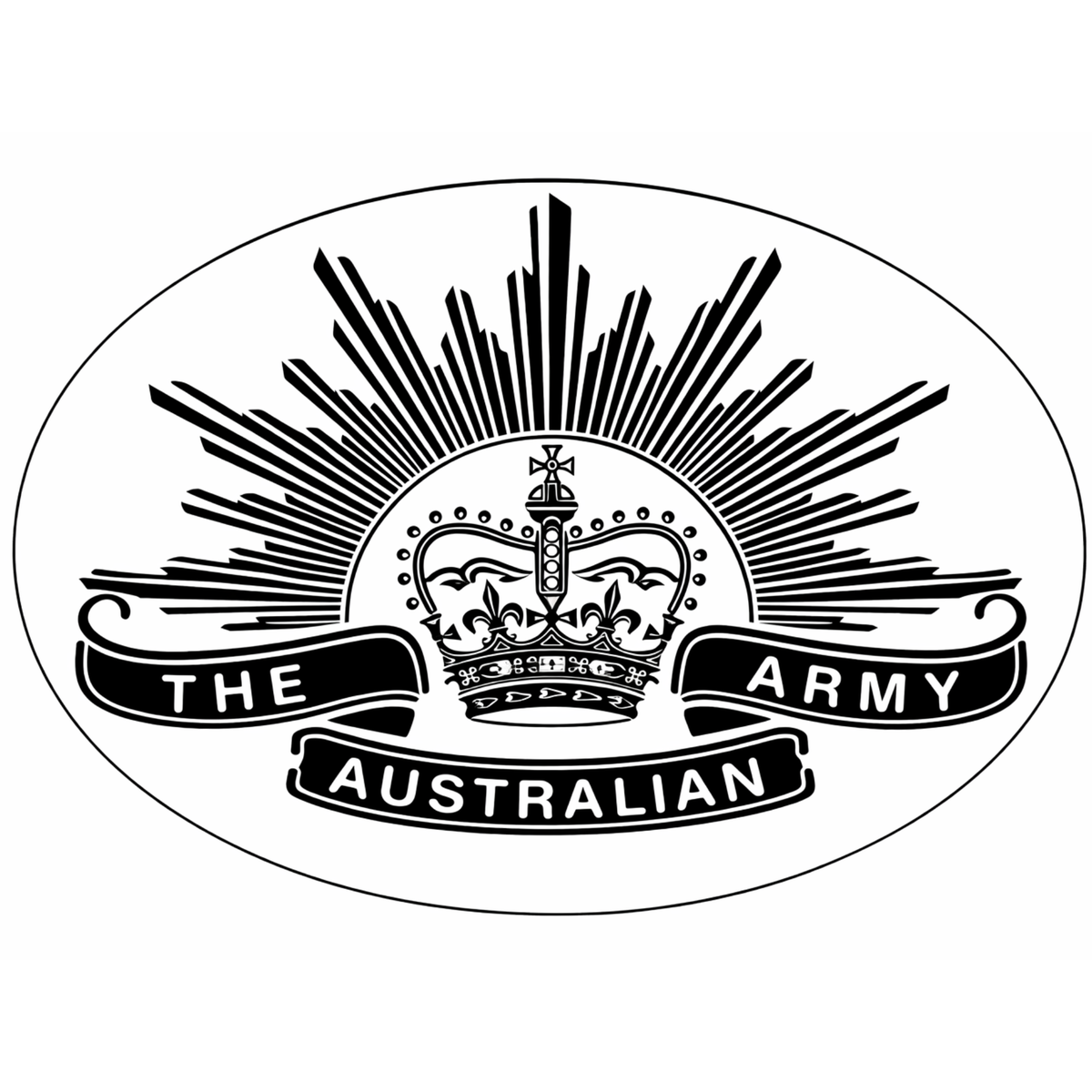 Australian Army Rising Sun Metal Art