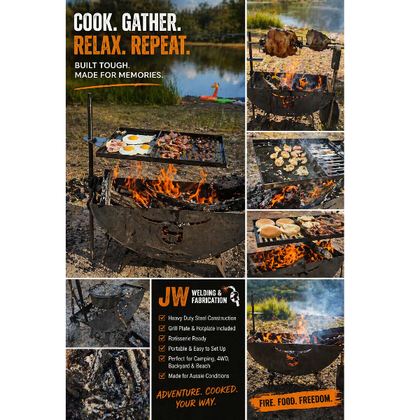Trailblazer Spare Tyre Firepit/ BBQ