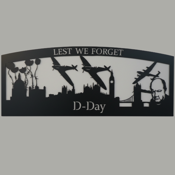D-Day Lest We Forget Memorial Wall Art