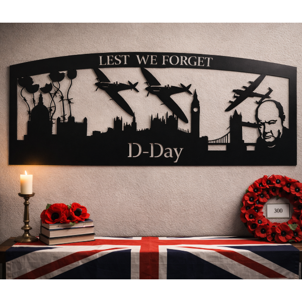 D-Day Lest We Forget Memorial Wall Art