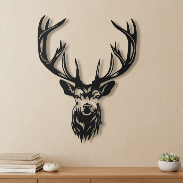 Deer Head Metal Art