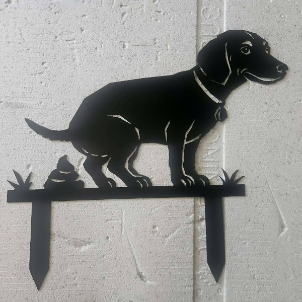 Cheeky Dachshund Garden Stake
