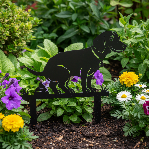 Cheeky Dachshund Garden Stake